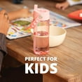 thumbnail image 7 of Water Bottles for Kids - Splash Kids Water Bottle for School with Pop-it Handle - BPA Free Tritan Plastic Water Bottle with Straw Leak Proof when Spout is Closed - Pink - 18oz, 7 of 7