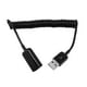 thumbnail image 2 of 2X Espiral Enroscado USB A Macho A A Hembra Adaptador Cable de Adaptador 1M 3Ft, 2 of 5