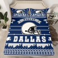 thumbnail image 2 of Erosebridal Football Bed Sheets Set Queen Size Youth Adults,American Football Sheet Set,Sports Themed Sheets,Football Lover Flat Fitted Sheet with 2 Pillowcases Deep Pockets(Dallas), 2 of 6