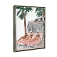 thumbnail image 3 of Stupell Industries Girls Lounging Tropical Vacation Coastal Painting Gray Floater Framed Art Print Wall Art, 3 of 6