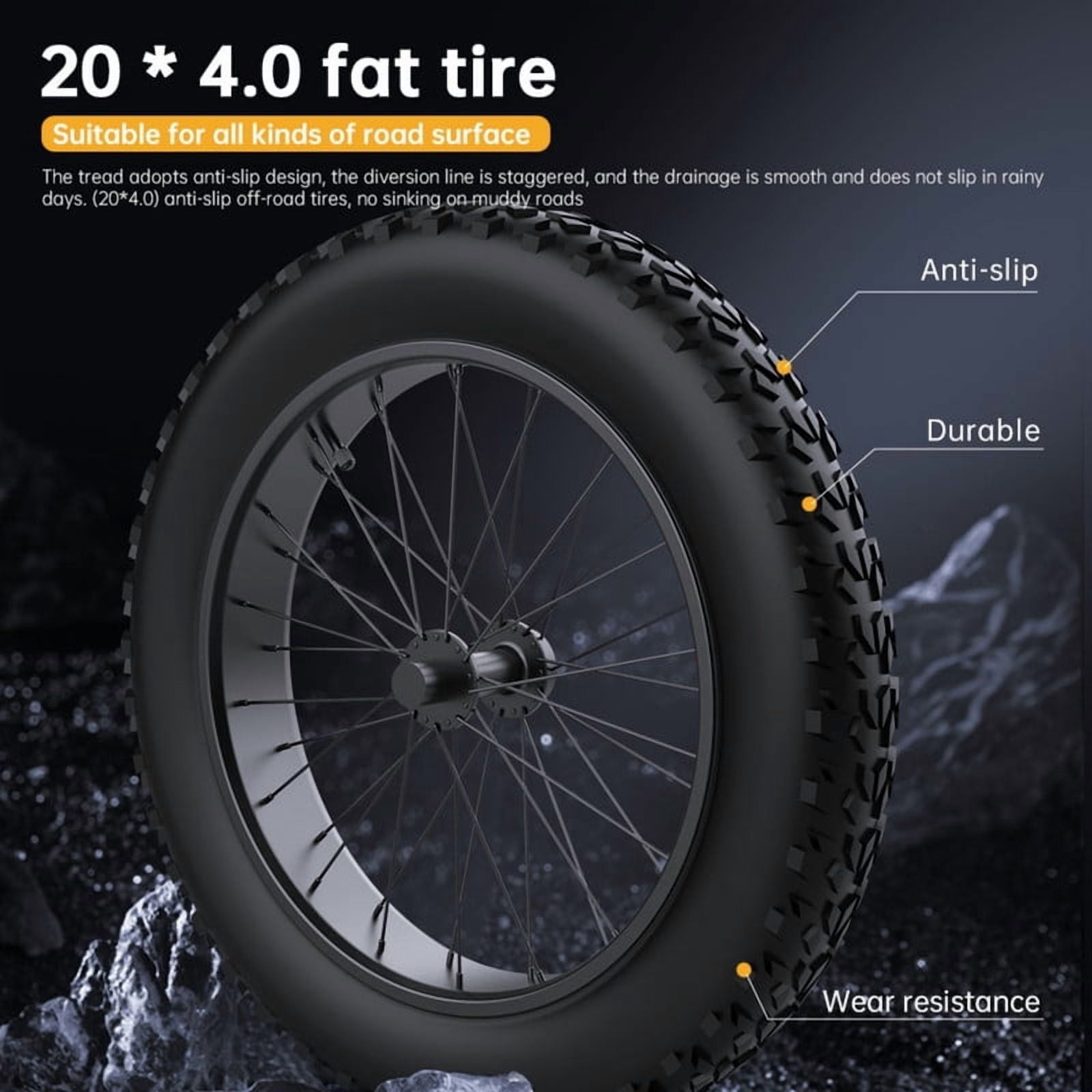 30MPH X21 2000W Adult Electric Bike,48V35Ah Samsung Battery,Shimano 7-Speed, Hydraulic Brake, 20"x4.0" Fat Tire E-Bike MTB UL2849