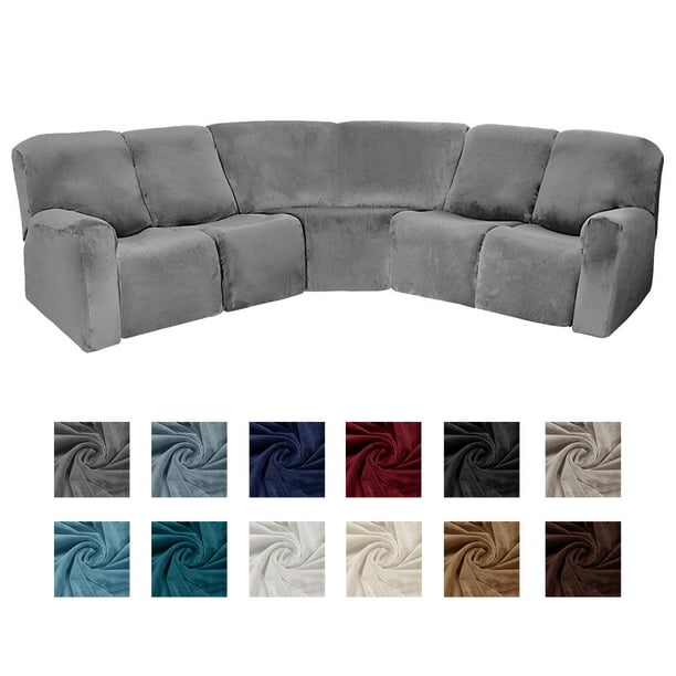 CJC 5 Seat Velvet Recliner Sofa Covers, 7Piece Corner Sofa Covers, L