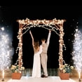 thumbnail image 2 of OverPatio 7.2FT Wooden Arbor Garden Arbor Wedding Arch 2 IN1 Planter Boxes Outdoor Decor, 2 of 11