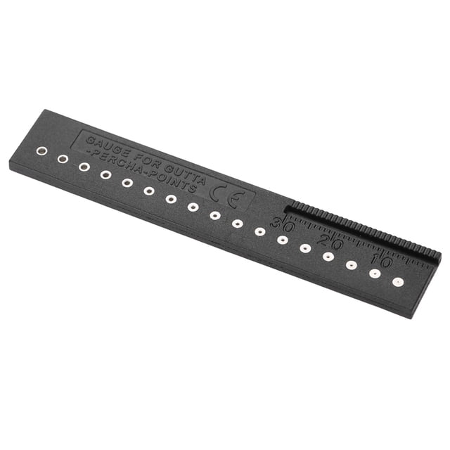 Puntas de gutapercha Escala de medición de distancia Regla de medición de conducto radicular Herramientas dentales Instrumentos