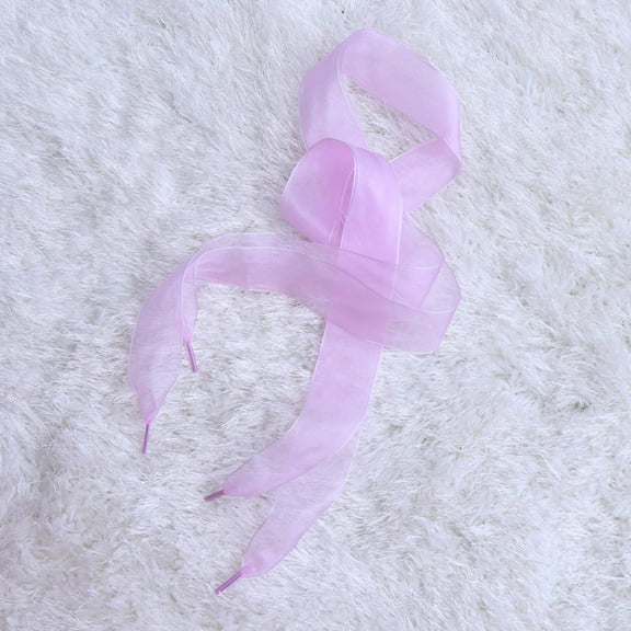 Worgeous Wide Lace Shoe Laces for Sneakers White Trainers Child Lavender