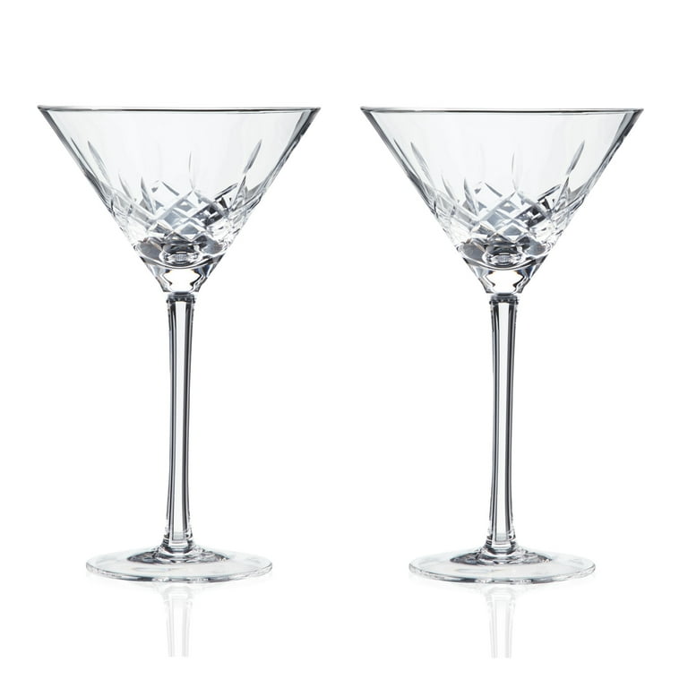 Vikko Martini Glasses Set of 12, Crystal Clear 6 Ounce Martini Glasses with Stem, Elegant Glasses for Martini, Vodka, Cocktail