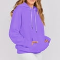 thumbnail image 5 of hotojiny Fall Hoodies for Women Lightweight Long Sleeve Oversized Sweatshirt Loose Fit Solid Warm Tunic Tops with Pockets, 5 of 7