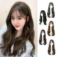 thumbnail image 4 of RYGRZJ S716 Lin Jaune Air Bangs Perruque Cheveux Longs Bouclés Duveteux Visage Sh, 4 of 4