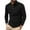 #Black, variant on DPTALR Men's Casual Long-Sleeve Button Shirt Flip Collar,Pocket,Navy,XXXL