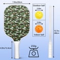 thumbnail image 4 of Pickleball Paddles Set Of 2, Fiberglass Surface, Camouflage Print, 4 Balls & Bag, 4 of 5