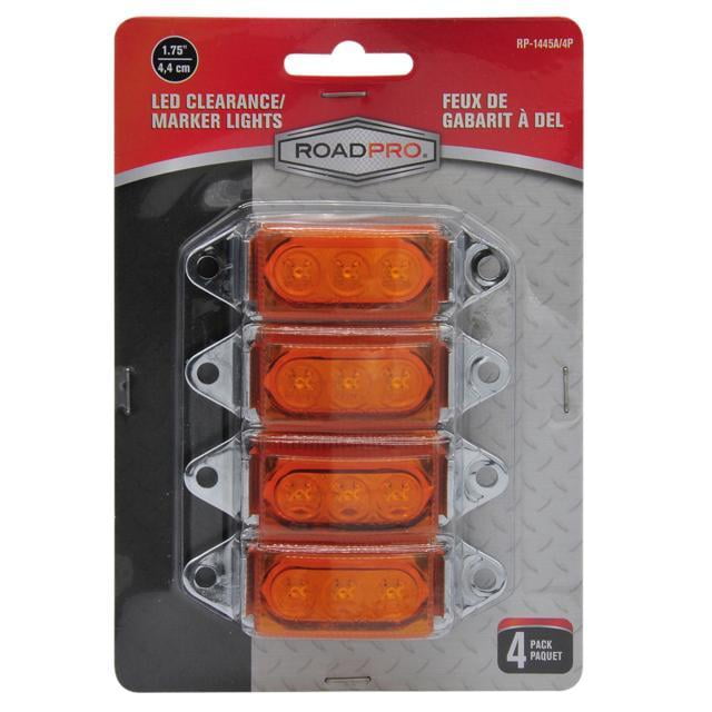 RoadPro 1.75x1 LED Clearance/Marker Lights Amber 4Pack LED Truck