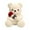 White, variant on LSLJS Teddy Bear Plush Doll, Valentines Day Gifts 17.7 inch Cute Bear with Rose Stuffed Animals Toys Soft Skin-friendly Bear Toys Sleeping Partner for Girls Girlfriend Kids Birthday Party