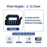 12.7MM Portable Coder Handheld Inkjet Printer For Text QR Barcode Batch Number Logo Date Label With Fast-Dry Ink