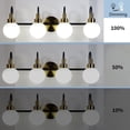 thumbnail image 4 of ExBrite 4-Light LED Vanity Light Fixture Farmhouse Black Gold Dimmable 3023, 4 of 5