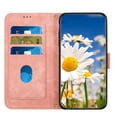 thumbnail image 3 of ELEHOLD Wallet Case for iPhone 14 Plus Premium Leather Flower Floral Pattern with Card Slots Kickstand Function Crossbody Shoulder Strap Wriststrap Lanyard Folio Wallet Case,pink, 3 of 8