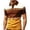 Yellow1, variant on Men's Retro Color Block Striped Short Sleeve Polo Shirt, Classic Lapel 3 Button Placket Vintage Pique Knit Golf Tee, Casual Breathable Summer Polo Top for Men Daily Smart Casual Wear Sizes S-5XL