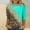 Green, variant on Fznquz 2025 T Shirts for Women Graphic Black Crew Neck T Shirt Casual 3/4 Length Sleeve Shirts,L