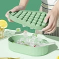 thumbnail image 4 of VBXOAE Stackable Round Ice Tray Set with Lid-Easy Release Ice Ball Maker for Cocktails,Coffee,Drinks,Space-Saving Design,Durable Food-Grade Material,Makes 72 Round Ice Balls,Green, 4 of 7