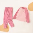 thumbnail image 4 of CAUYDYBoys Girls Soft Cotton Sleepwear Set Long Sleeve Pajamas with Pants 2PCS Kids Comfort Loungewear Cute Nightwear Set(L101-Pink,15-17 Y), 4 of 9