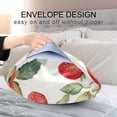 thumbnail image 4 of Yayeee Pillowcase Queen Size Set of 2 Satin Wrinkle Resistant Pillow Case, Beige Apple Pattern, 4 of 7