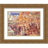 Pierre Auguste Renoir 2x Matted 24x20 Gold Ornate Framed Art Print The Mosque Arab Holiday (The Casbah)