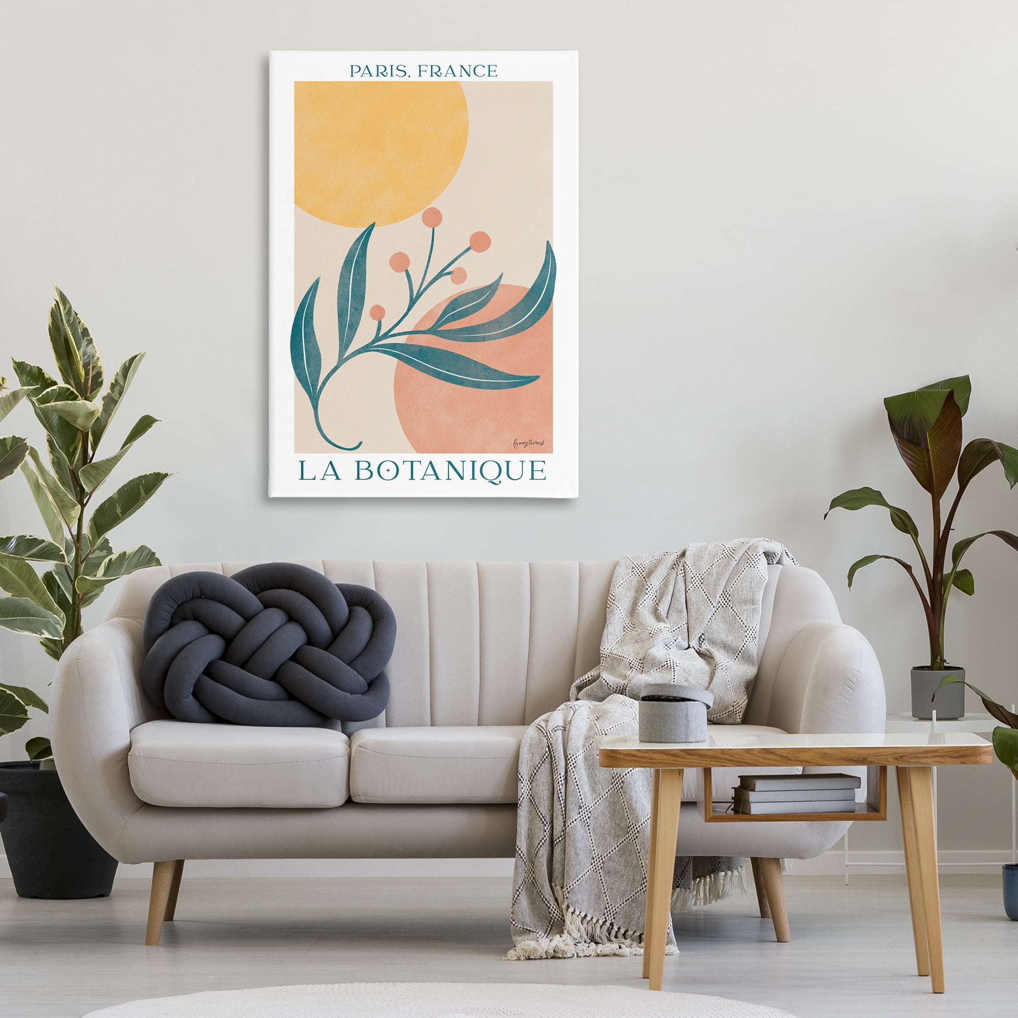 Stupell Industries French Botanical Poster Botanical & Floral Painting Gallery Wrapped Canvas Art Print Wall Art, 30 x 45