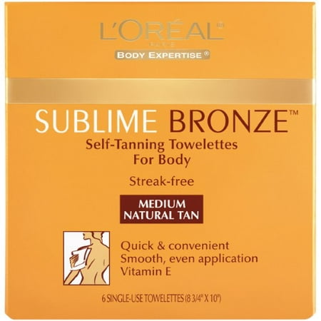 L'Oreal Sublime Bronze Self-Tanning Towelettes Medium Natural