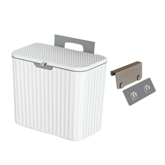 thinsony Mountable Indoor Compost Bucket Garbage Container Stable for Bedroom Kitchen White 7L