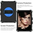 thumbnail image 5 of Allytech Shockproof Case for Apple iPad 10.2" 8th Gen 2020/ 7th Gen 2019 / iPad Air 3rd Gen 10.5", Heavy Duty Protection Adjustable Shoulder Strap Kickstand EVA Rubber Kids Friendly Cover, Black/Blue, 5 of 6
