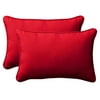 Pillow Perfect Inc. 387147 Pompeii Red Oversized Rectangle Throw Pillow (Set of 2)