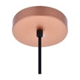 thumbnail image 6 of Classically Modern Ceiling Decorative Aluminum Circa 1 Light Honey Gold Pendant - 11.5"Lx11.5"Wx15"H, 6 of 7