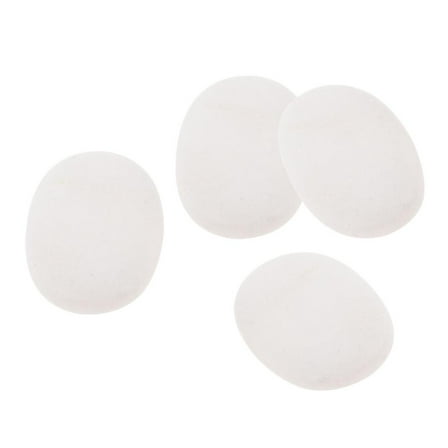 Wswqop 4 Pcs Massage -Oval Shaped Spa Hot Stones Natural Rocks for Massage Relaxation