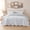 White, variant on IR Imperial Rooms 3 Piece Quilt Set Microfiber Embossed Floral Bedspread Lightweight Bedding Queen Grey