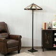thumbnail image 4 of Gymax Tiffany-Style Mission 2-Light Floor Standing Lamp w/ 18'' Wide Shade Home Decor, 4 of 10