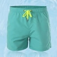 thumbnail image 5 of Huanledash Summer Mid-rise Elastic Waistband Drawstring Beach Surfing Shorts Mesh Lining Pockets Quick Drying Swimming Trucks, 5 of 8