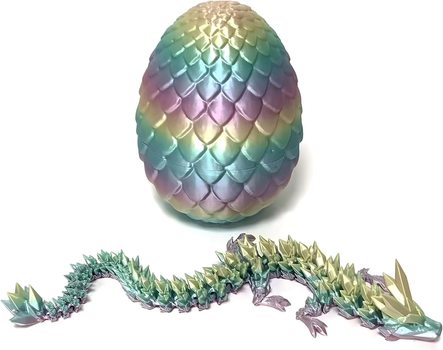 Home Office Desk Decor3D Printed Dragon Egg Crystal 3D Dragon Fidget Toys for Adult Articulated Dragon Egg Surprise Dragon Gifts