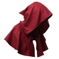 thumbnail image 2 of LIZUOJUN Hooded Cape for Women and Men Halloween Short Cloak Casual Solid Color Medieval Cosplay Costume Cape Lightweight Breathable Cape, One Size, 2 of 4