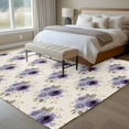 thumbnail image 4 of Area Rug for Living Room, Purple Spring Floral Non-Slip Indoor Large Carpet for Bedroom/Dining Room, Farmhouse Flowers Modern Art Washable Low-Profile Rectangle Floor Runner Rugs - 6 x 9 Ft, 4 of 8