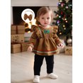 thumbnail image 3 of My First Christmas Baby Girl Outfit Gingerbread Romper Ruffle Dress Long Sleeve Jumpsuit0 3 6 12 18  Months Cute Christmas Clothes, 3 of 9