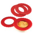 thumbnail image 1 of Set de 4 unidades de silicona Mini Pie Pan Shields Norpro, 6 pulgadas, color rojo, 1 of 5