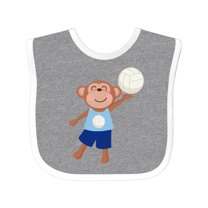 Inktastic Volleyball Player Boys Cute Monkey Boys Baby Bib