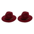thumbnail image 4 of maskred Stylish And Portable Hats For Outdoor Enthusiasts Wide Application Trilby Hats wine red 2Set, 4 of 6