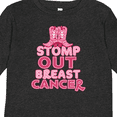 thumbnail image 4 of Inktastic Stomp Out Breast Cancer with Pink Cowgirl Boots Boys or Girls Long Sleeve Toddler T-Shirt, 4 of 5