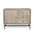 thumbnail image 2 of Gild Design House Camilo 3 Drawer Wood Accent Cabinet in Grey/Brown, 2 of 9
