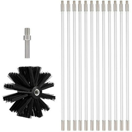 

14Pcs Chimney Cleaner Brush Clean Sweep System Fireplace Kit Rod Set Home Kichen Cleaning Brush