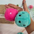 thumbnail image 4 of Dice Plush Toy With Key Ring Fluffy Colorful Dot Dice Plushies Ornament Pp Cotton Stuffed Dice Pendant Handbag Decor Creative Gift Kaesi, 4 of 5