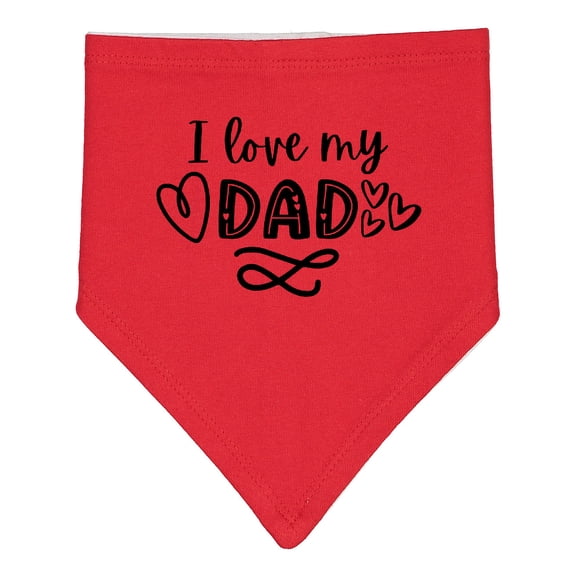 Inktastic I Love My Dad with Hearts Baby Bandana Bib