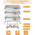 thumbnail image 3 of Garvee 8 Qt Chafing Dish for Buffet Set, Stainless Steel Buffet Servers, 6 Pack, Silver, 3 of 6