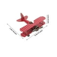 thumbnail image 2 of FRCOLOR Aircraft Model 1Pcs Red Biplane Shape For Table Ornament Living Room Bedroom Study Office, 2 of 8