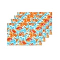 thumbnail image 4 of MKHERT Goldfish Artwork Placemats Table Mats for Dining Room Kitchen Table Decoration 12x18 inch,Set of 4, 4 of 4
